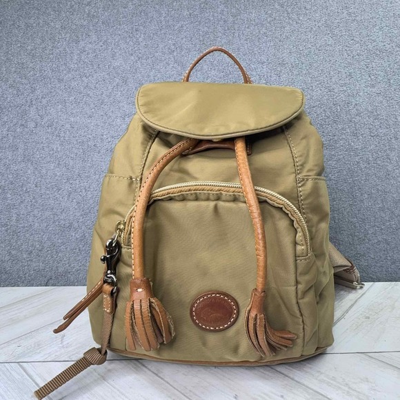Dooney & Bourke Miramar Murphy Nylon Backpack Green Khaki Adjustable Straps Duck - Picture 1 of 16